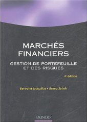 Couverture du livre 'MARCHES FINANCIERS - Gestion de portefeuille et des risques'