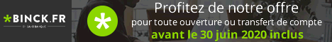 Publicité pour le courtier Binck