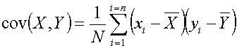 Formule de calcul de la covariance